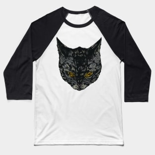 Hypnotic Cat Baseball T-Shirt